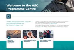 Screenshot of new ASC Programme Centre hub