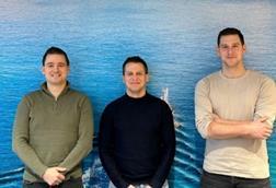 (l-r) Wouter De Boer, purchase manager; Jonas Roman, CEO and Klaas Korf, controller AnT Seafood