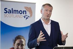 The image shows Tavish Scott, chief executive of Salmon Scotland