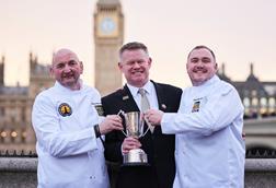 Graeme and Will Burrell from Yarm Road with NFFF President Andrew Crook