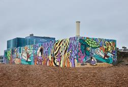 A striking new mural by Richt is unveiled in St Leonards-On-Sea, East Sussex, to celebrate the High Seas Treaty coming into force.