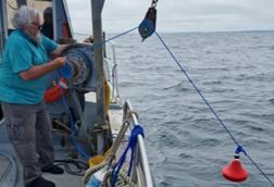 Smart Ocean buoy lowered into water