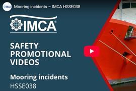 A screenshot of the IMCA's mooring incident safety video on Youtube