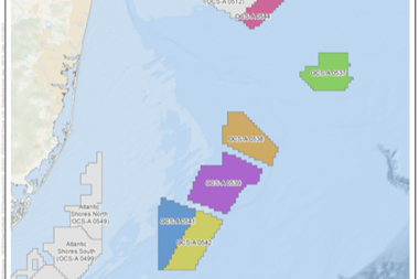 New York Bight offshore wind lease areas