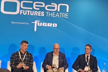 From left - Chris Dyer, RWE Renewables Richard Purser, IMCA, Anderson Chaplow, Lloyd's Register