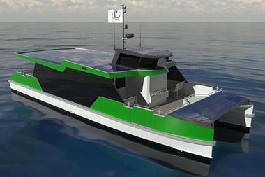 Digital rendering of the Aus Ships ferry powered by Volvo Penta