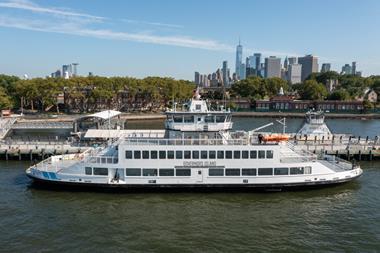 The Harbor Charger pictured at the quayside in New York Harbor