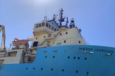On deck operations were supported by Maersk Supply Service