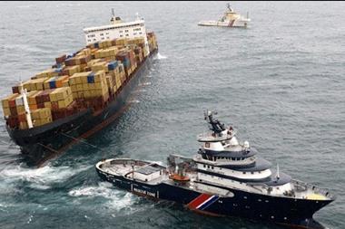 French ETVs responded to the 'MSC Napoli' grounding on the UK south coast (Marine Nationale)