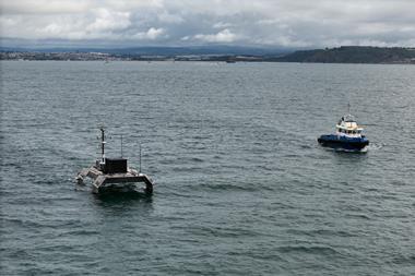 USV PIONEER and CHC Support Vessel