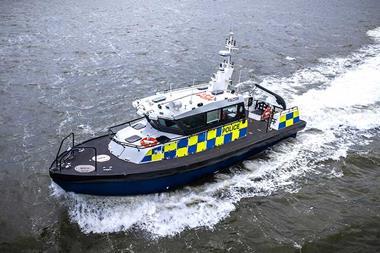 MOD Police patrol boat at sea
