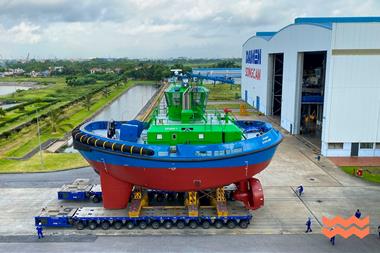 Damen's all-eelctric tug 'Sparky' can be re-charged in two hours (Damen)