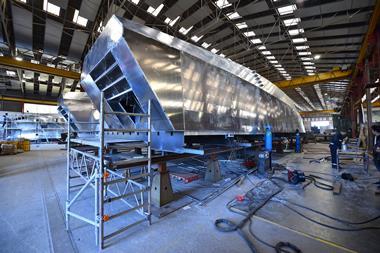 'Promoteo' hull in the shipyard
