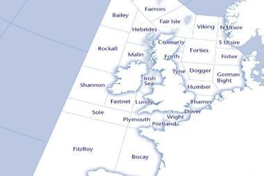 UK Shipping Forecast sea areas (Met Office)