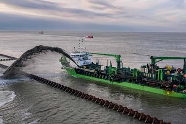 DEME dredging and land reclamation at the Port of Cuxhaven in Germany