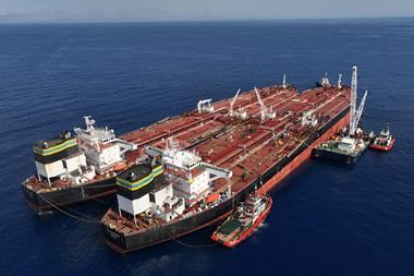 'Vilamoura's' sister ship was available to take on its 130,000 tons of oil cargo (Five Oceans Salvage)