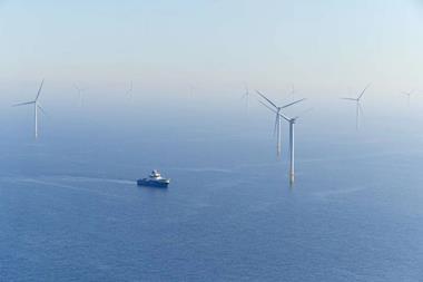 The image shows Revolution Wind offshore wind turbines