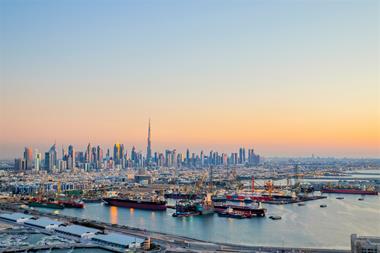 The image shows the world class facilities at Drydocks World