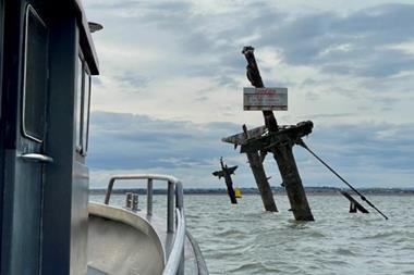 The masts of SS 'Richard Montgomery' are visible at all states of the tide (MCA) 2