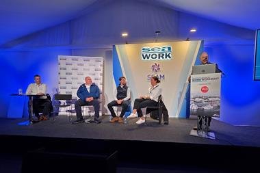 The panel for the opening conference session of Seawork 2026 as part of the “Get set for workboat 2050” series: "Extending vessel life and reducing emissions: Do the numbers stack up?”