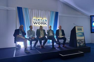 The image shows the panel seated for the Q&A component of the 'Future fuels – Real world applications and industry learnings' session
