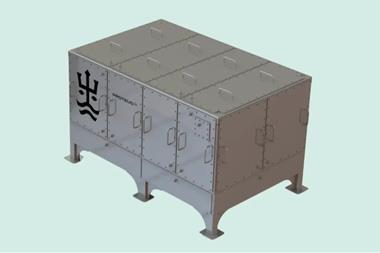 The image shows a close up of the Proteus 75 hydrogen fuel cell system