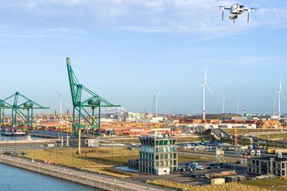 Drones at Antwerp port