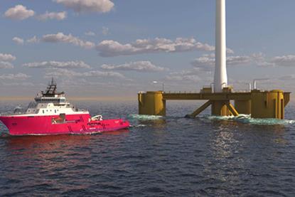 Floating offshore wind installation