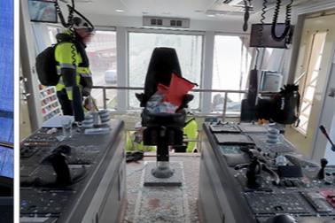 Both forward and aft wheelhouse windows were shattered (MAIB)