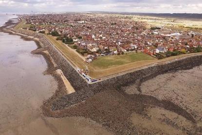 Concept sketch of erosion protection works at Canvey Island
