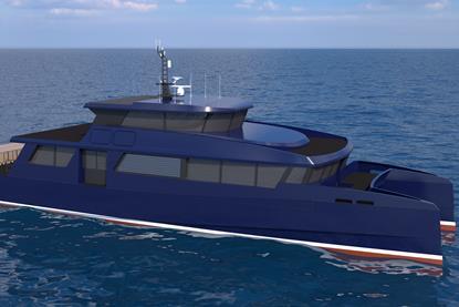 A render of the new fast ferry for Fair Isle
