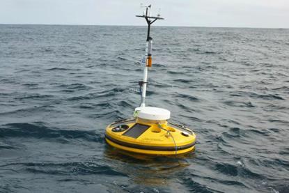 The image shows a Fugro SEAWATCH wavescan buoy