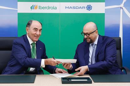 Ignacio Galan, Iberdrola’s Executive Chairman, and Masdar’s Chief Executive Officer, Mohamed Jameel Al Ramahi,
