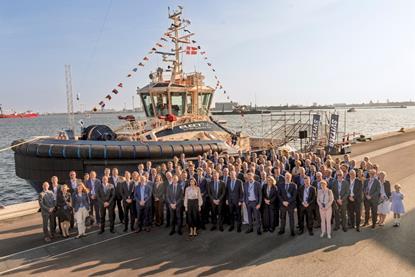 Denmark's Queen Mary names the country's first fully electric tug