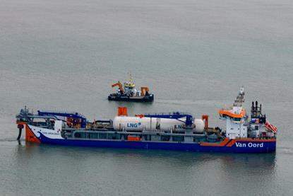 Van Oord's Vox Apolonia, one of three new LNG-powered trailing suction hopper dredgers