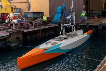 Oceanus12 USV being launched