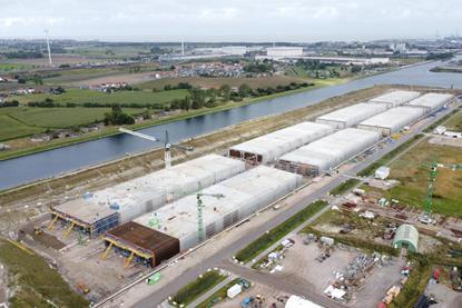 Voorlaatste betonstort Scheldetunnel Zeebrugge