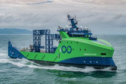 Ocean Infinity’s 78m low-to-no-crew motherships will launch and recover smaller unmanned craft