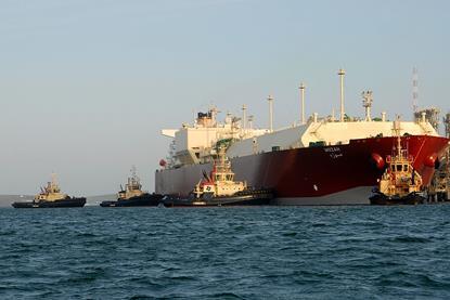 Tugs on vegetable oil at South Hook's LNG terminal in Wales