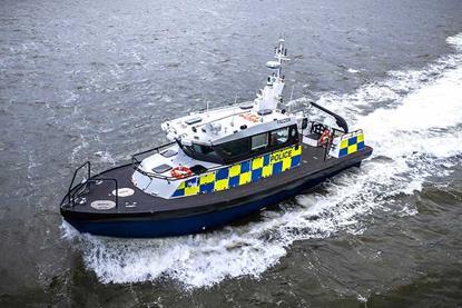 MOD Police patrol boat at sea