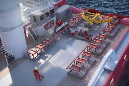 The image shows a DOF Atlantic vessel Cable Repair Spread