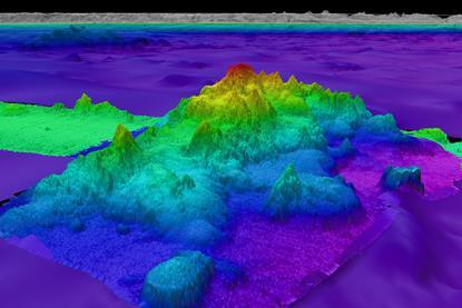 The image shows the third of four seamounts discovered by the Seabed 360 project