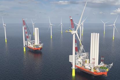 Cadeler jack-up offshore windfarm installation vessels