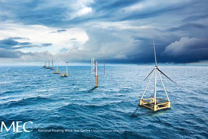 Artist's representation of EMEC National Floating Wind Test Centre (1)