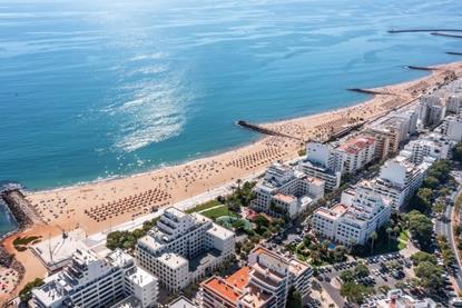 The-beach-of-Praia-de-Quarteira-aerial-view
