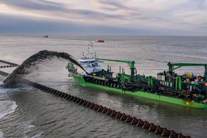 DEME dredging and land reclamation at the Port of Cuxhaven in Germany