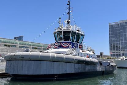 'eWolf' pictured during its naming ceremony (Corvus Energy)