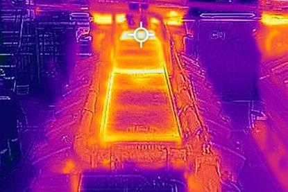 Thermographic image of a main engine on 'Stena Europe'