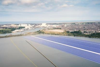 floating solar panels at the Port of Barrow