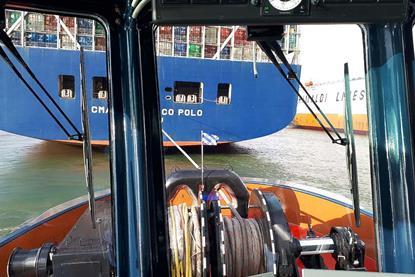 Towline connected prior to failure (Auke De Haan - MAIB)